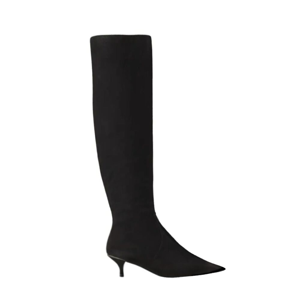 NEW MICHAEL Michael Kors Flex Stretch Suede Knee High Kitten Heel Boot